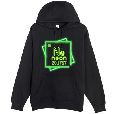 Neon Element Chemistry Periodic Table Science Nerd Premium Pullover Hoodie