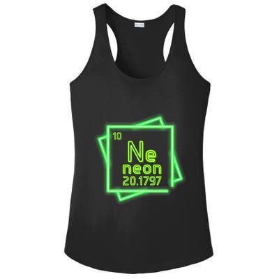 Neon Element Chemistry Periodic Table Science Nerd Ladies PosiCharge Competitor Racerback Tank