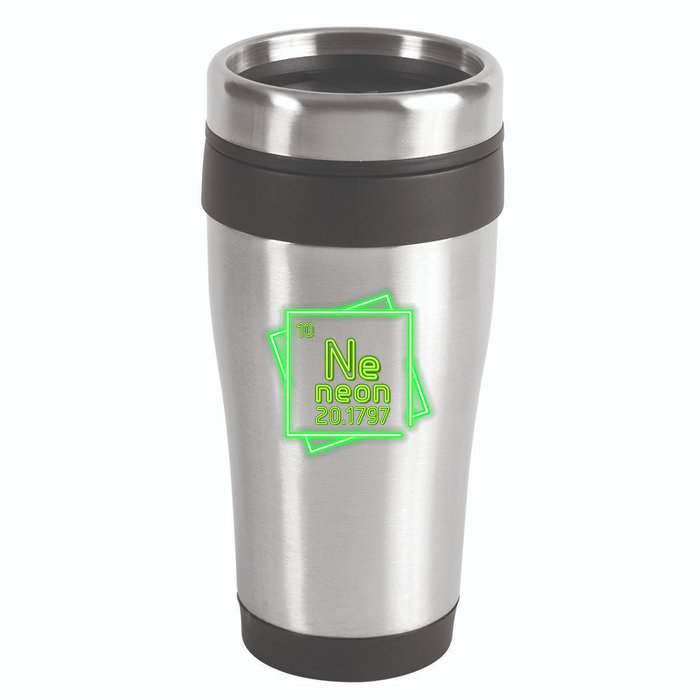 Neon Element Chemistry Periodic Table Science Nerd 16oz Travel Tumbler