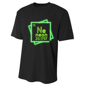 Neon Element Chemistry Periodic Table Science Nerd Performance Sprint T-Shirt