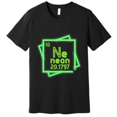 Neon Element Chemistry Periodic Table Science Nerd Premium T-Shirt