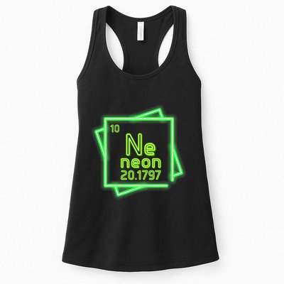 Neon Element Chemistry Periodic Table Science Nerd Womens Tank Top