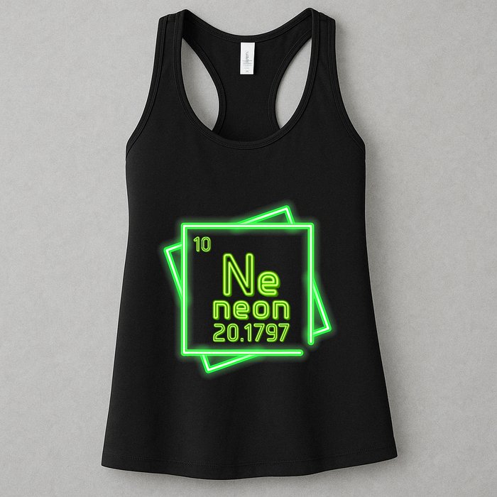 Neon Element Chemistry Periodic Table Science Nerd Womens Tank Top