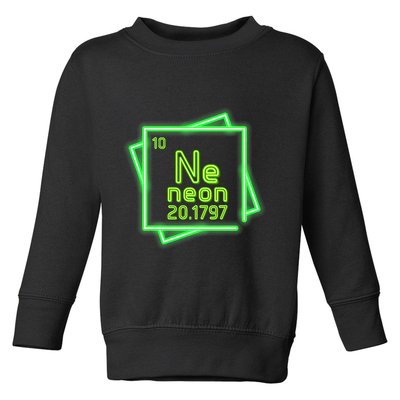 Neon Element Chemistry Periodic Table Science Nerd Toddler Sweatshirt