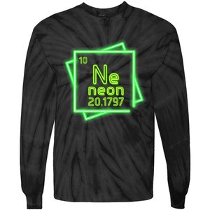 Neon Element Chemistry Periodic Table Science Nerd Tie-Dye Long Sleeve Shirt