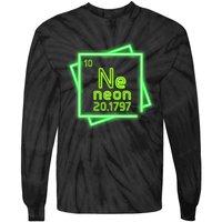 Neon Element Chemistry Periodic Table Science Nerd Tie-Dye Long Sleeve Shirt