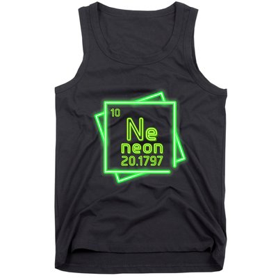 Neon Element Chemistry Periodic Table Science Nerd Tank Top