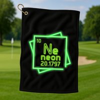 Neon Element Chemistry Periodic Table Science Nerd Golf Towel