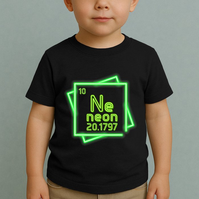 Neon Element Chemistry Periodic Table Science Nerd Toddler T-Shirt