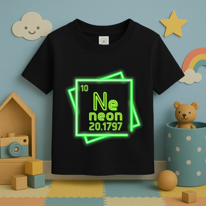 Neon Element Chemistry Periodic Table Science Nerd Toddler T-Shirt