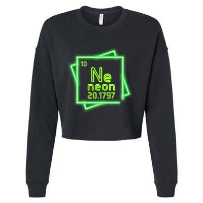 Neon Element Chemistry Periodic Table Science Nerd Cropped Pullover Crew