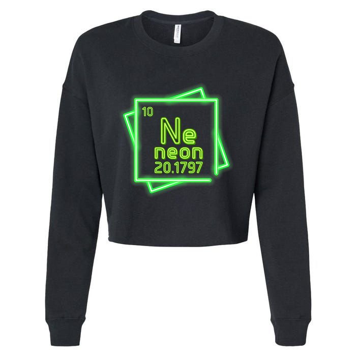 Neon Element Chemistry Periodic Table Science Nerd Cropped Pullover Crew