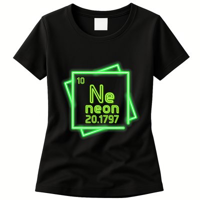 Neon Element Chemistry Periodic Table Science Nerd Womens T-Shirt
