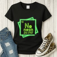Neon Element Chemistry Periodic Table Science Nerd Womens T-Shirt