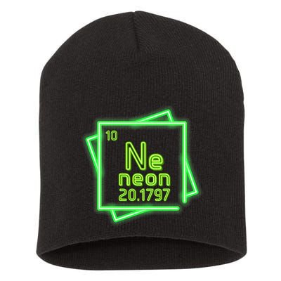Neon Element Chemistry Periodic Table Science Nerd Short Acrylic Beanie