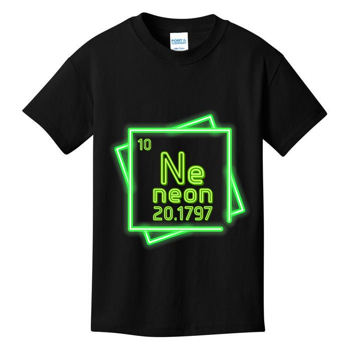 Neon Element Chemistry Periodic Table Science Nerd Kids T-Shirt