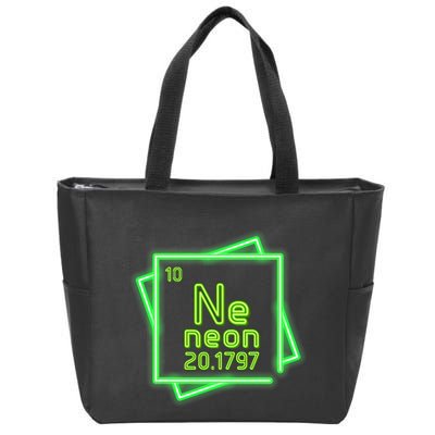 Neon Element Chemistry Periodic Table Science Nerd Zip Tote Bag