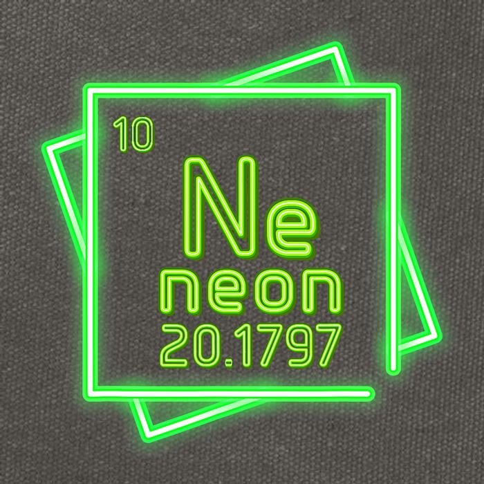 Neon Element Chemistry Periodic Table Science Nerd Cotton Canvas Backpack