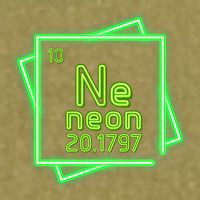 Neon Element Chemistry Periodic Table Science Nerd Garment-Dyed Women's Muscle Tee