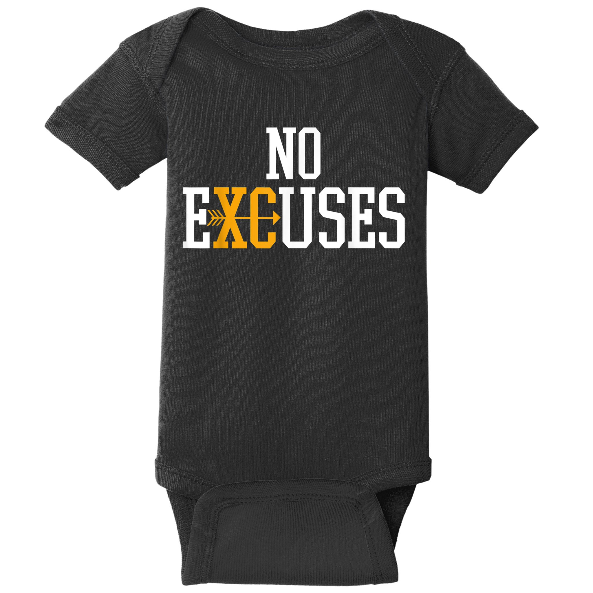 No Excuses Cross Country Track And Field Running Baby Bodysuit