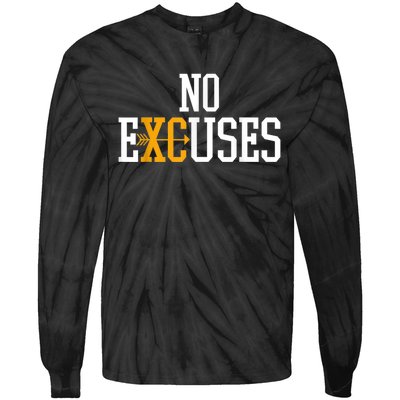 No Excuses Cross Country Track And Field Running Tie-Dye Long Sleeve Shirt