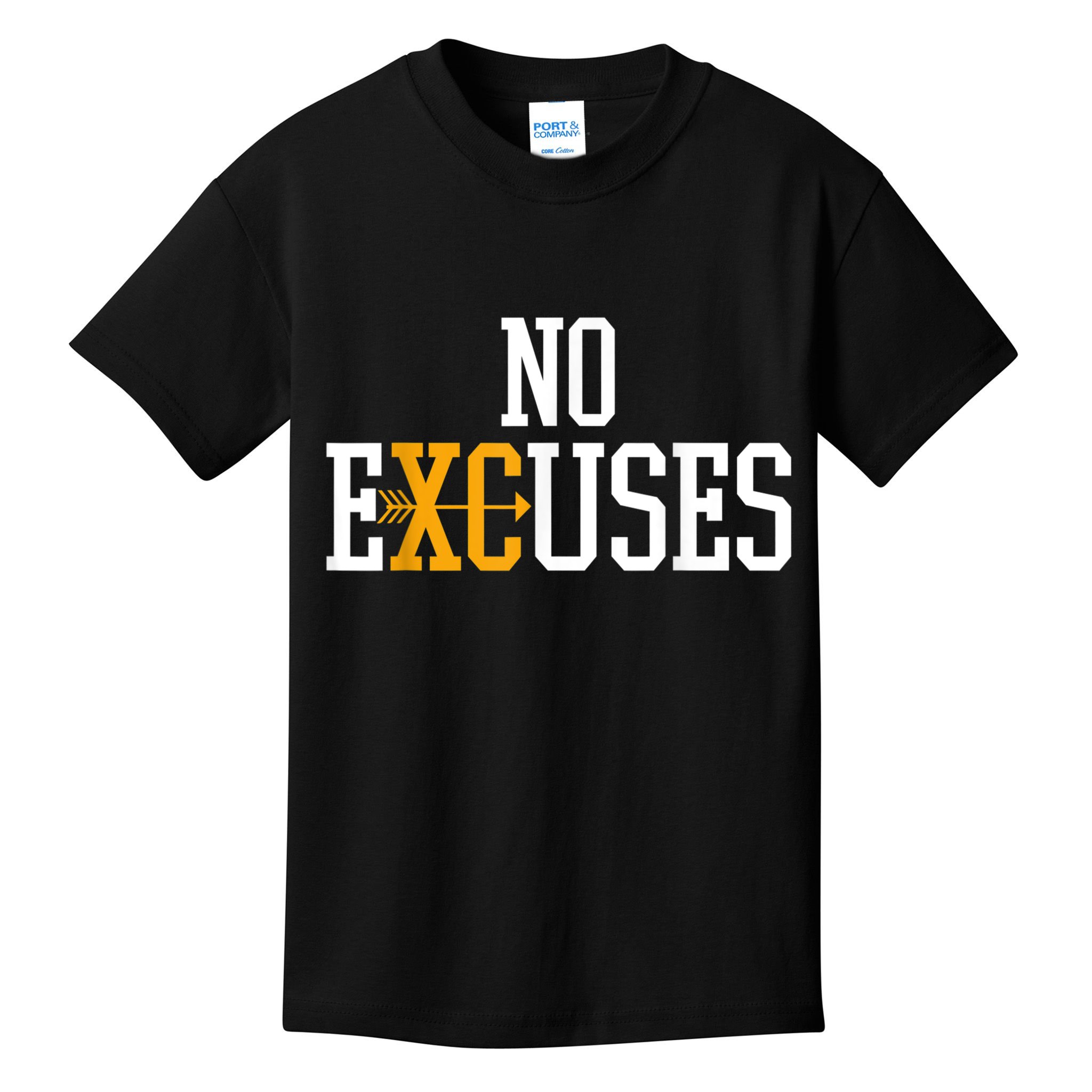 No Excuses Cross Country Track And Field Running Kids T-Shirt