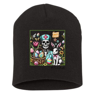 Nurse Easter Day Skeleton Cute Bunny Eggs Coquette Nursing Short Acrylic Beanie