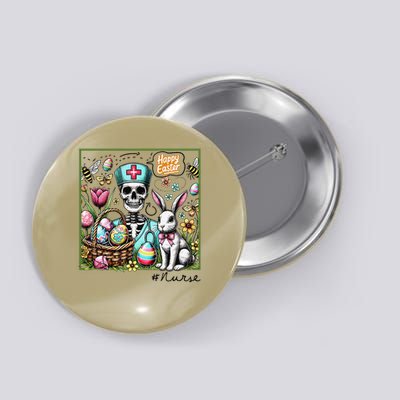 Nurse Easter Day Skeleton Cute Bunny Eggs Coquette Nursing Button