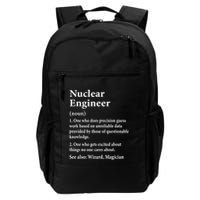 Nuclear Engineer Definition Funny Engineering Student Saying Daily Commute Backpack