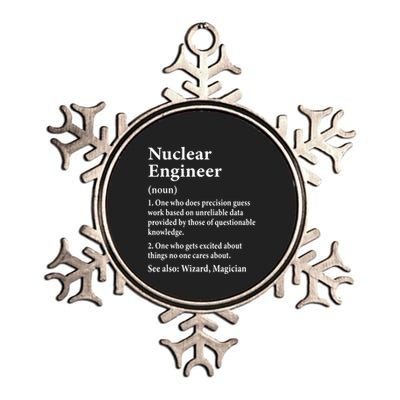 Nuclear Engineer Definition Funny Engineering Student Saying Metallic Star Ornament