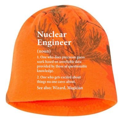 Nuclear Engineer Definition Funny Engineering Student Saying Kati - Camo Knit Beanie