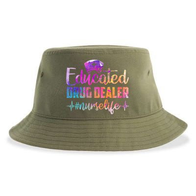 Nursing Educated Drug Dealer Nurse Life Gift Sustainable Bucket Hat