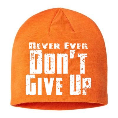 Never Ever DonT Give Up Sustainable Beanie