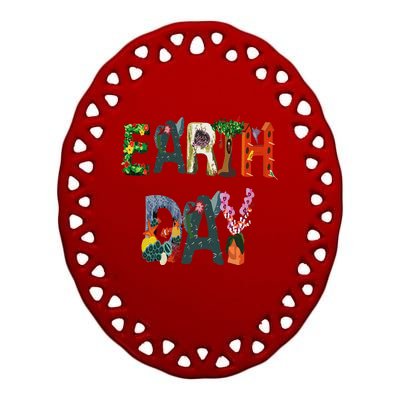 National Earth Day Earth Day April 22 Ceramic Oval Ornament