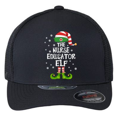 Nurse Educator Elf Family Matching Nursing Christmas Costume Great Gift Flexfit Unipanel Trucker Cap