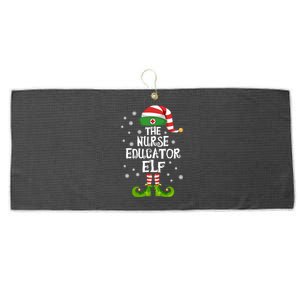 Nurse Educator Elf Family Matching Nursing Christmas Costume Great Gift Large Microfiber Waffle Golf Towel