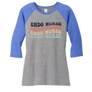 Nurse Endoscopy Endo Nurse Squad Colon Anatomy Nursing Gift Women's Tri-Blend 3/4-Sleeve Raglan Shirt