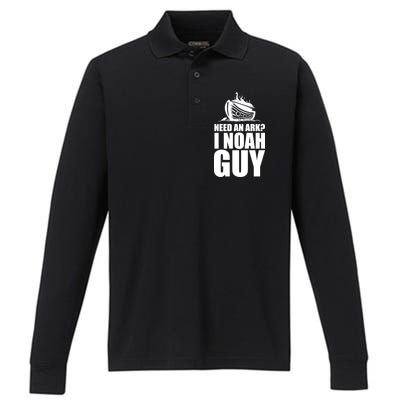 Need An Ark I Noah Guy Performance Long Sleeve Polo