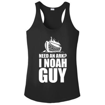 Need An Ark I Noah Guy Ladies PosiCharge Competitor Racerback Tank