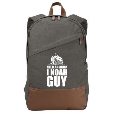 Need An Ark I Noah Guy Cotton Canvas Backpack