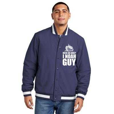 Need An Ark I Noah Guy Insulated Varsity Jacket