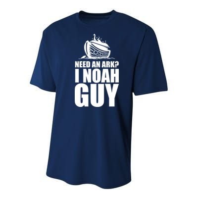 Need An Ark I Noah Guy Youth Performance Sprint T-Shirt