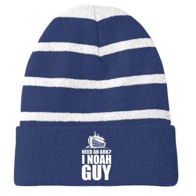 Need An Ark I Noah Guy Striped Beanie with Solid Band