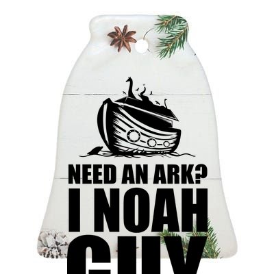 Need An Ark I Noah Guy Ceramic Bell Ornament