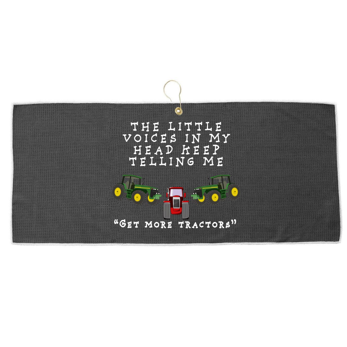 Need More Tractors Funny Farming Large Microfiber Waffle Golf Towel