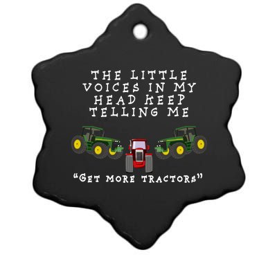 Need More Tractors Funny Farming Ceramic Star Ornament