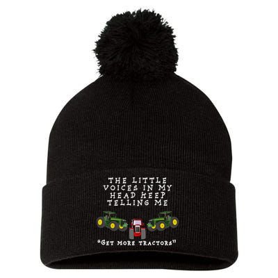 Need More Tractors Funny Farming Pom Pom 12in Knit Beanie