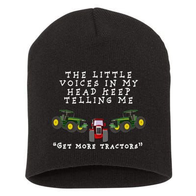 Need More Tractors Funny Farming Short Acrylic Beanie