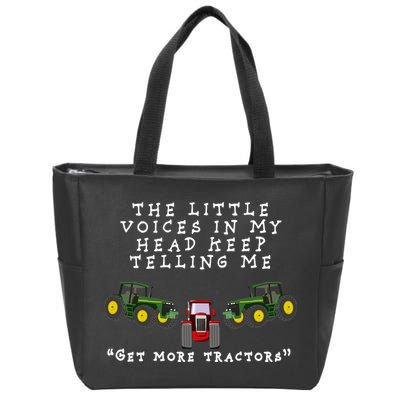 Need More Tractors Funny Farming Zip Tote Bag