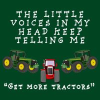 Need More Tractors Funny Farming Button